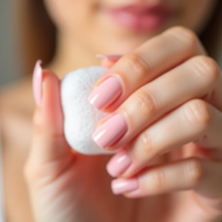 Remoção de esmalte com removedor Ideal sem acetona.