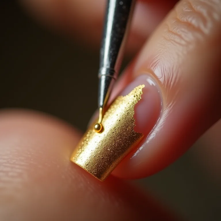 Remoção segura da folha de ouro da unha