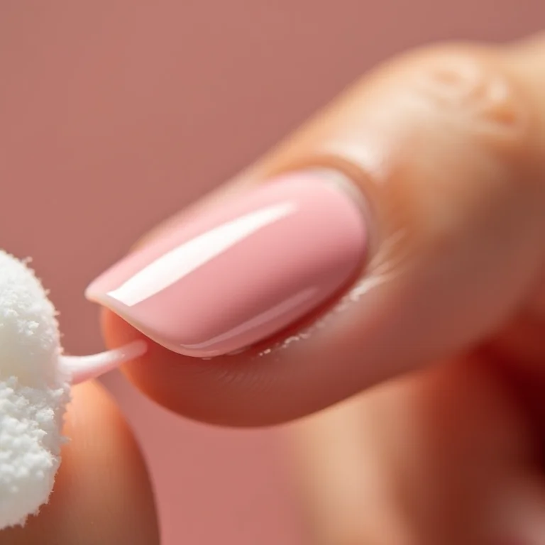 Removendo esmalte com removedor caseiro de álcool e óleo