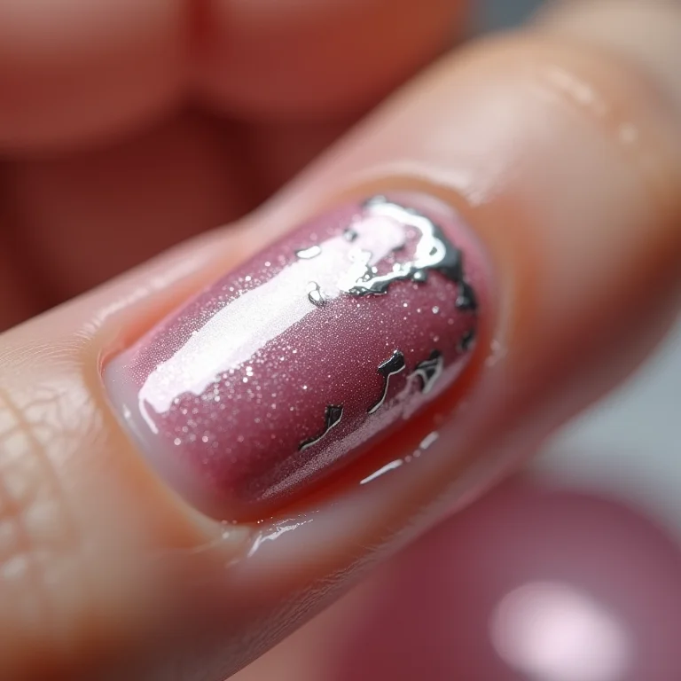 Removendo glitter das unhas