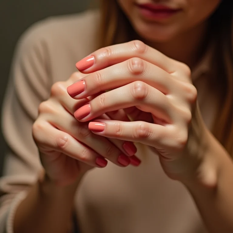 Secagem natural das unhas após a remoção do gel.
