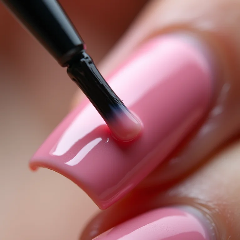 Selando a borda livre da unha com esmalte