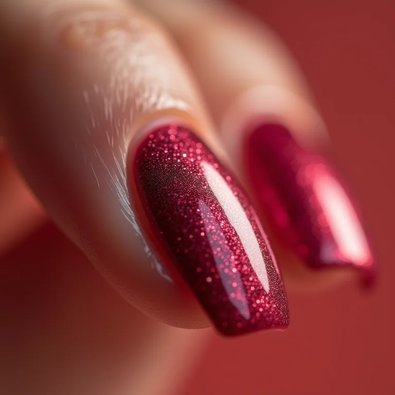 Swatches de esmaltes com diferentes cores e texturas