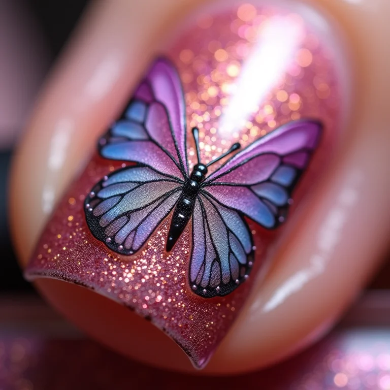 Tipos de esmalte para unhas decoradas com borboletas