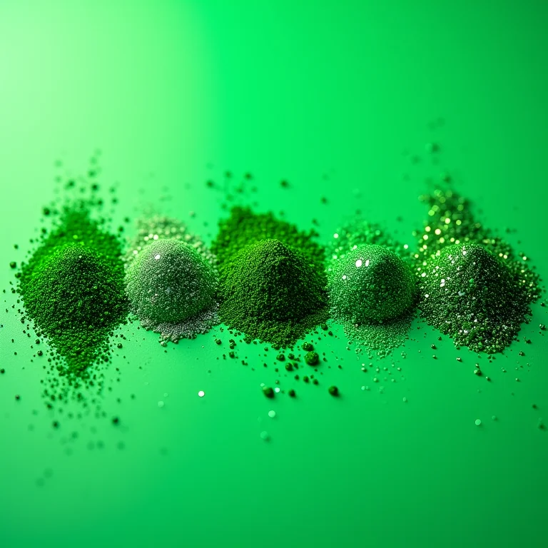 Tipos de glitter verde para unhas