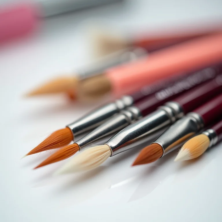 Tipos de pincel para desenhos de unha.