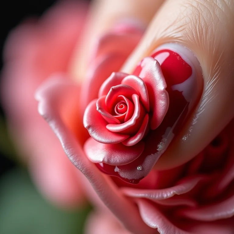 Tipos de rosas para decorar unhas.