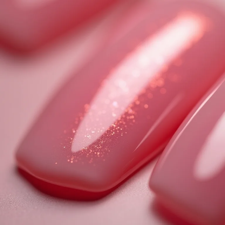 Top coat com efeito gel em unhas de vidro