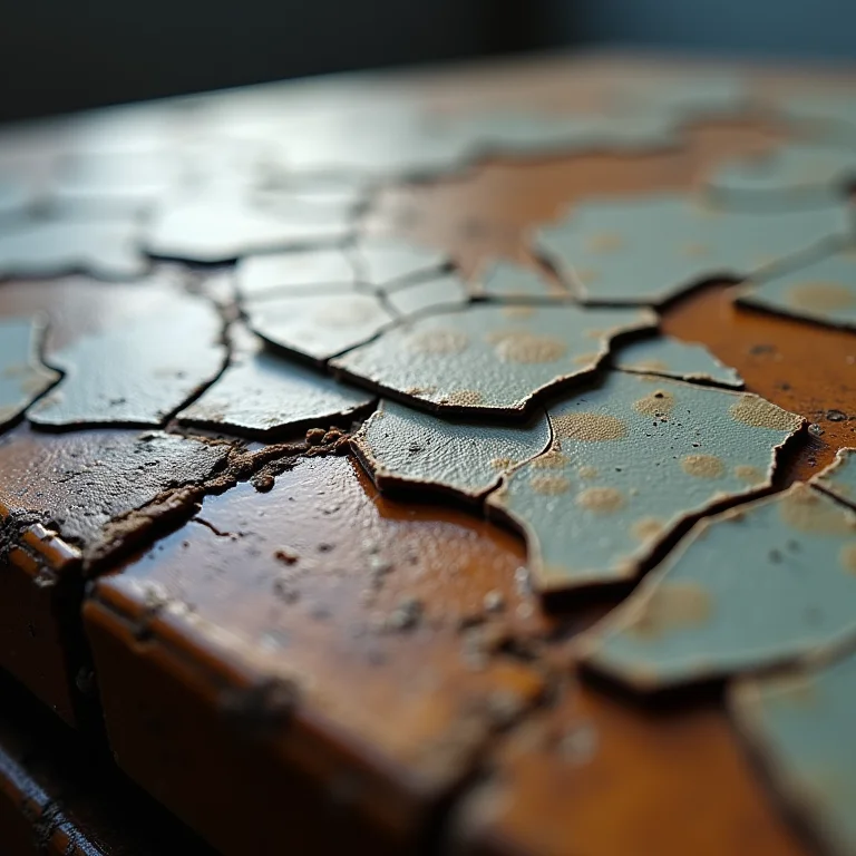 Top coat rachado e descascando.