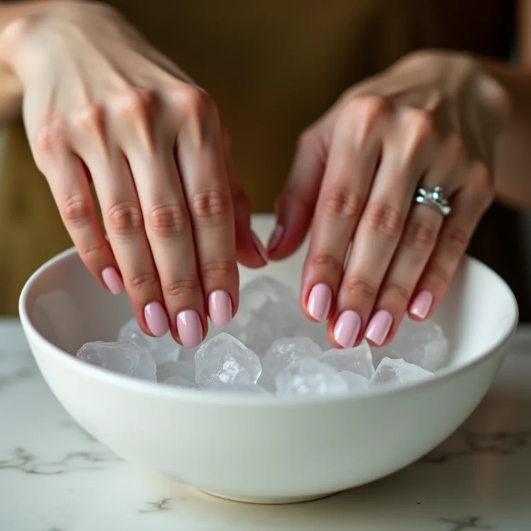 Truque da água gelada para secar o esmalte