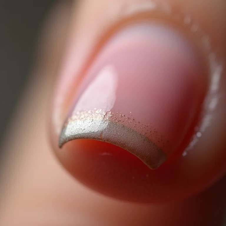 Unha danificada após uso de acetona comum.