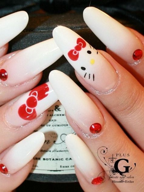 Unhas da hello kitty e unhas ...