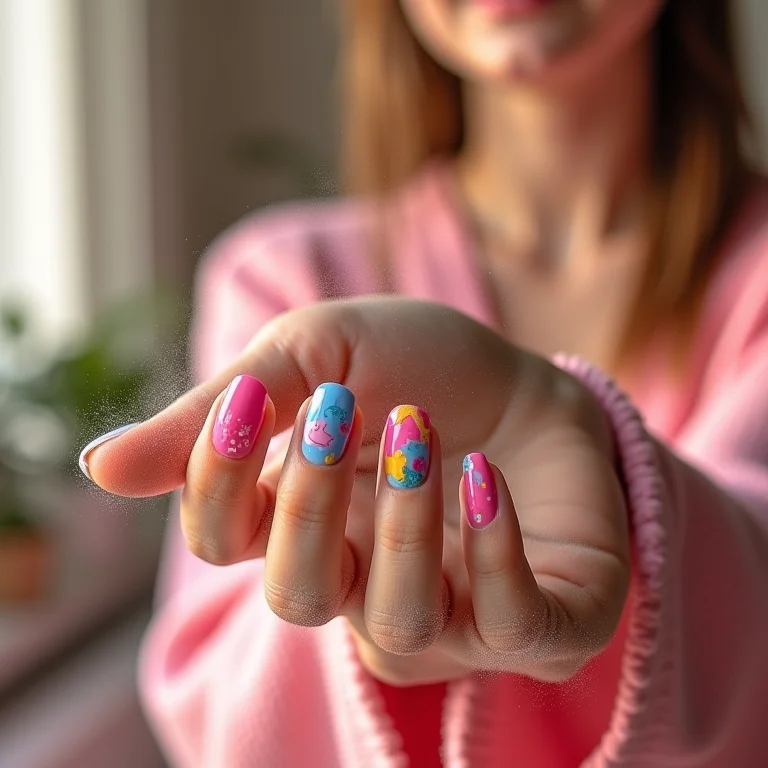 Unha decorada criativa e colorida para o dia a dia.