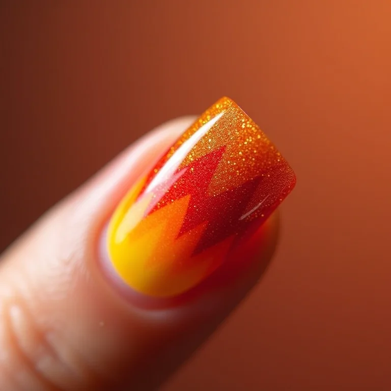 Unha decorada fogueira divertida