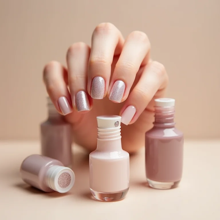 Unha filha única com glitter