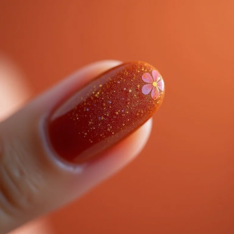 Unha filha única com tema havaiano