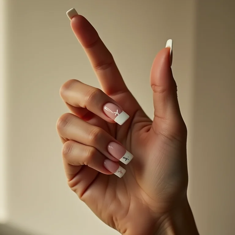 Unha francesinha com a letra Y para um toque de originalidade