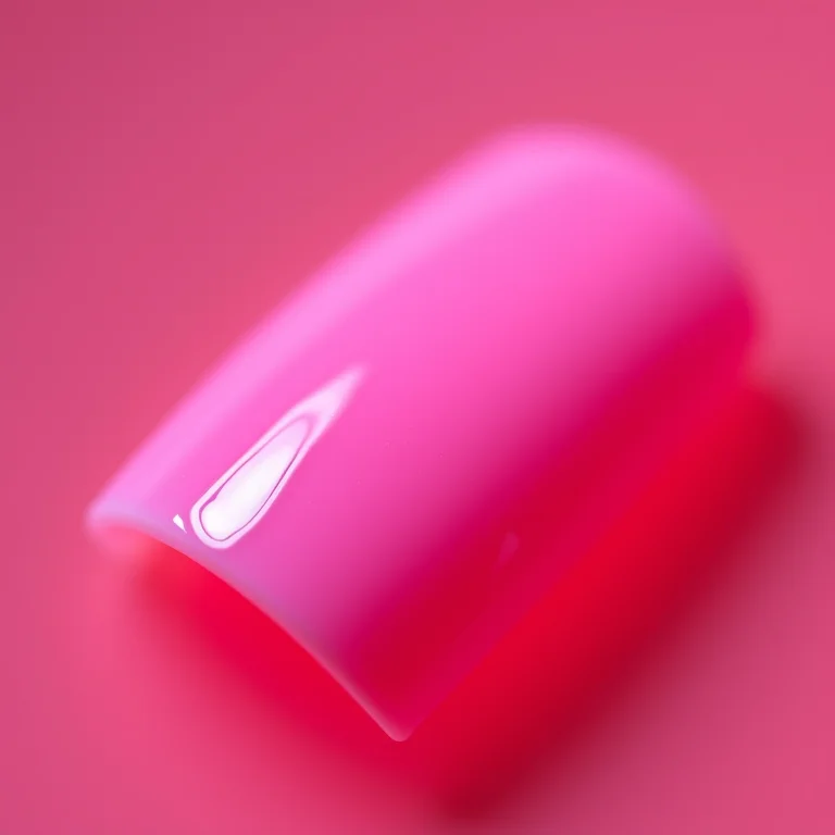 Unha rosa chiclete vibrante