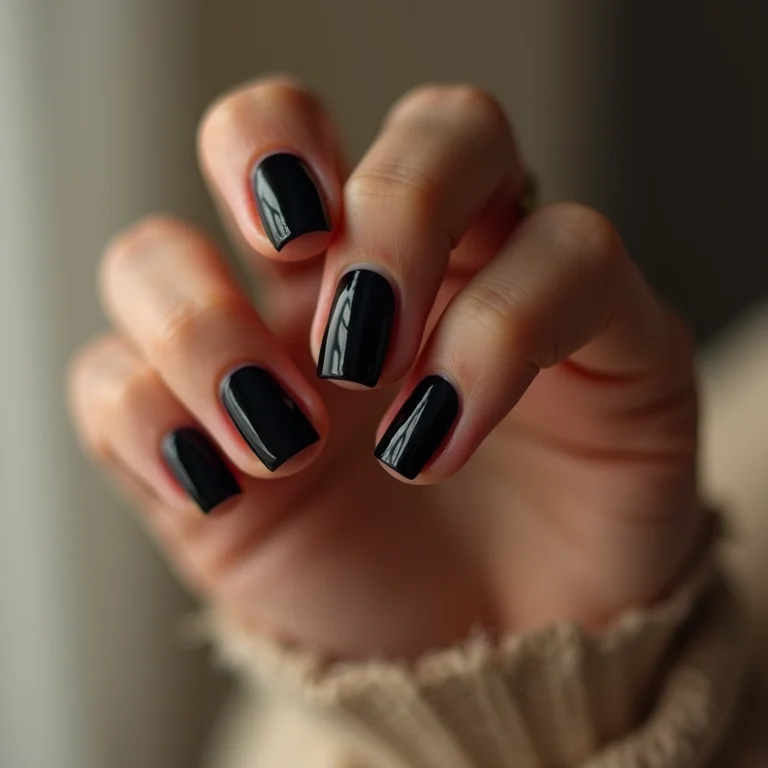 Unhas acrigel pretas sempre impecáveis