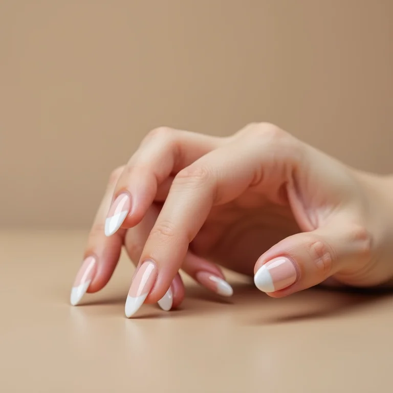 Unhas almond para dedos curtos