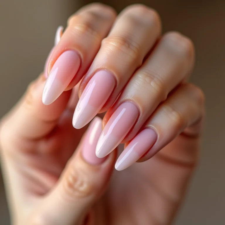 Unhas bailarina acrílicas com acabamento matte