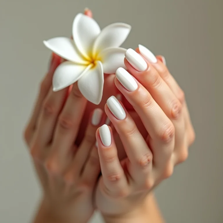 Unhas brancas com leveza e feminilidade