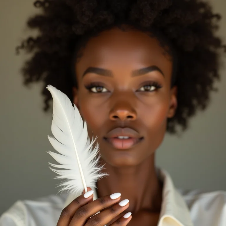 Unhas brancas inspiradas em Oxalá