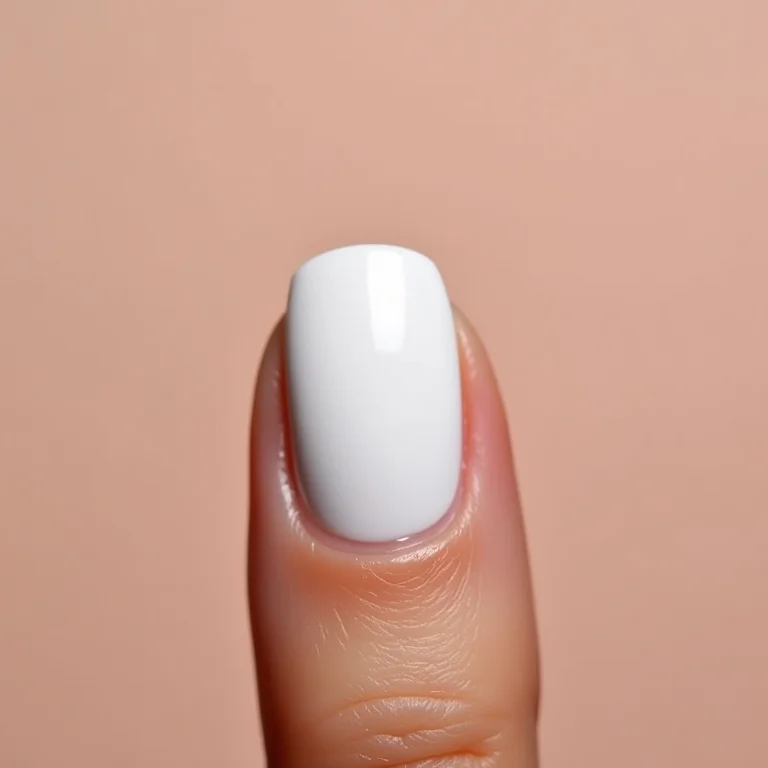 Unhas brancas minimalistas para o Ano Novo