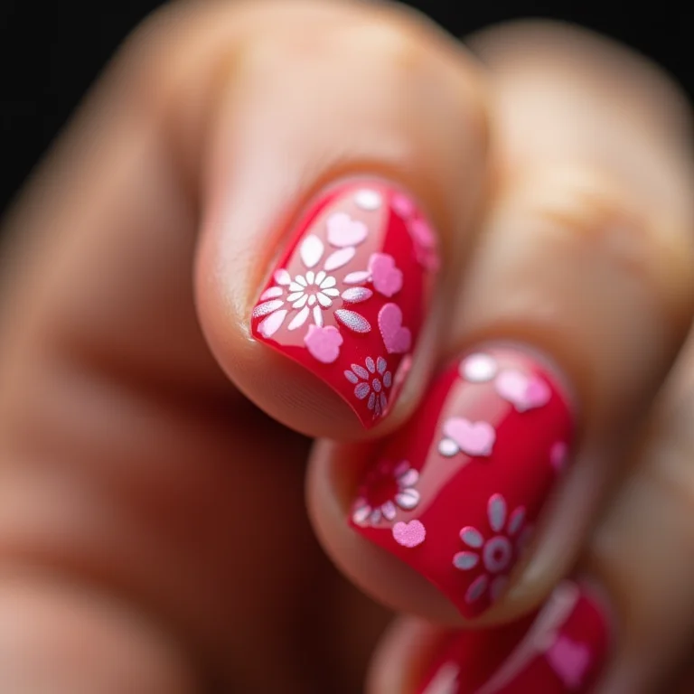 Unhas com carimbos infantil