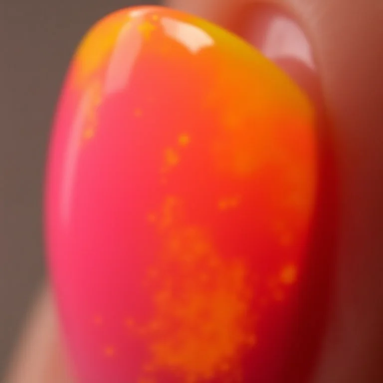 Unhas com cores vibrantes em gel