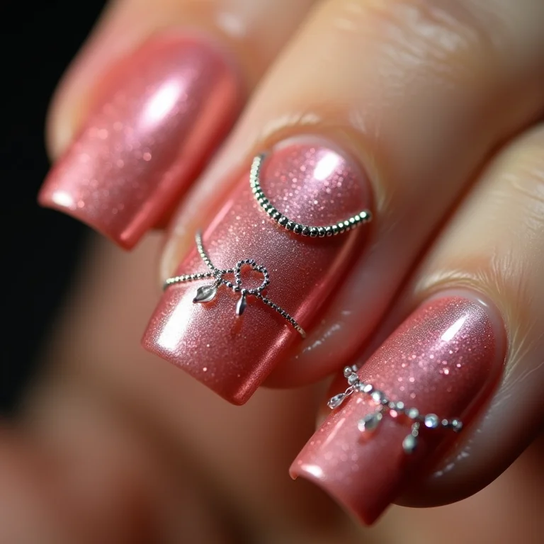 Unhas com correntes: toque moderno