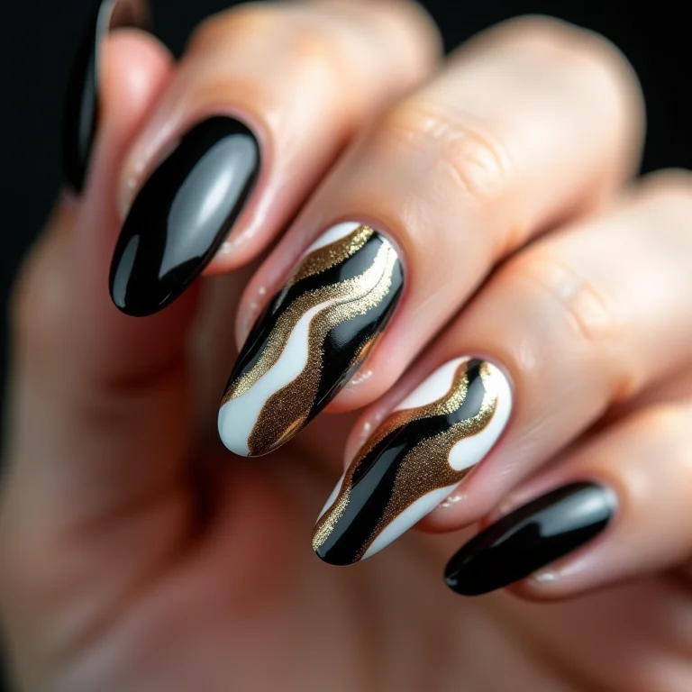 Unhas com desenhos em gel