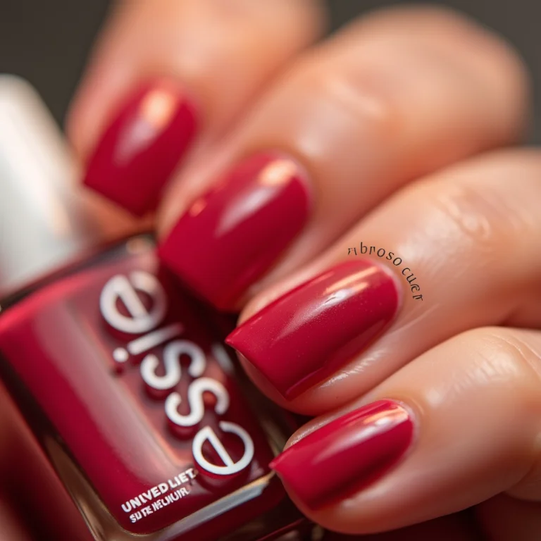 Unhas com esmalte Essie Angora Cardi