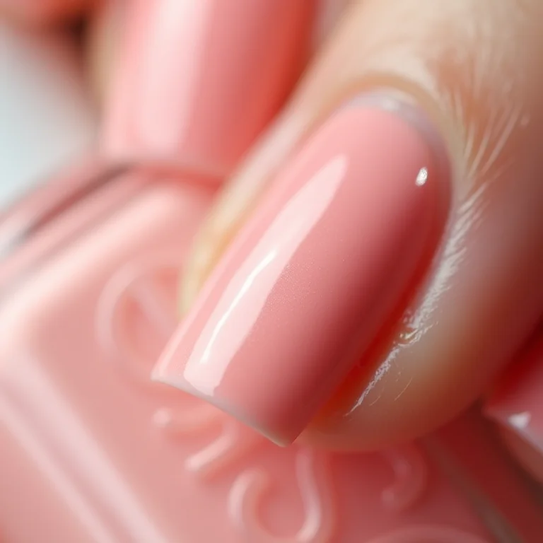 Unhas com esmalte Essie Ballet Slippers