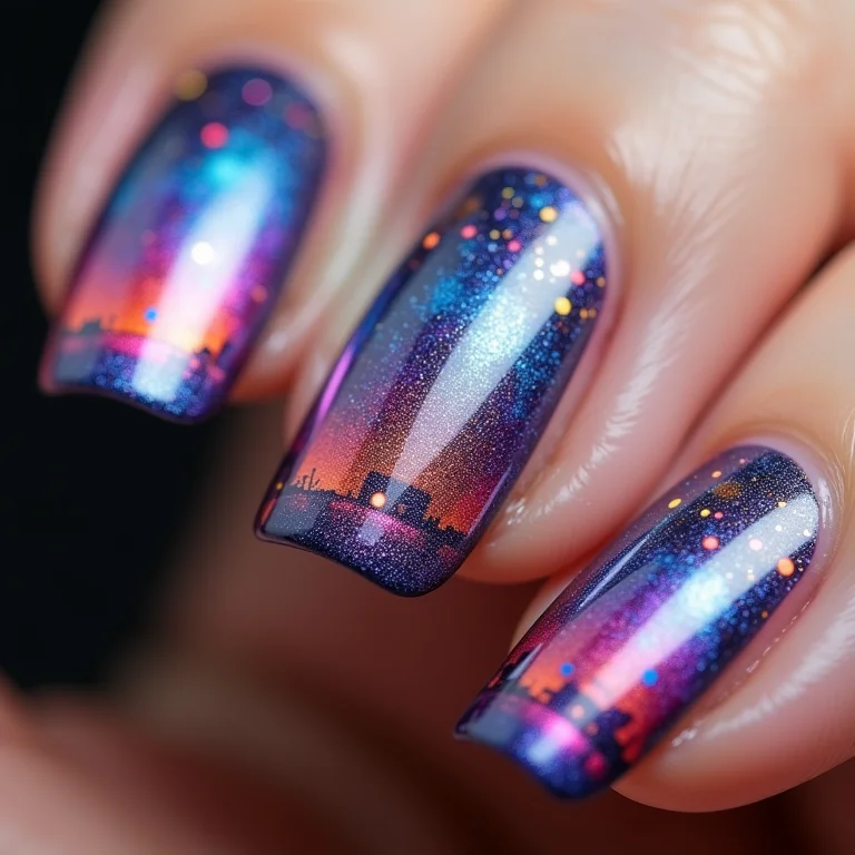 Unhas com explosão de criatividade gamer