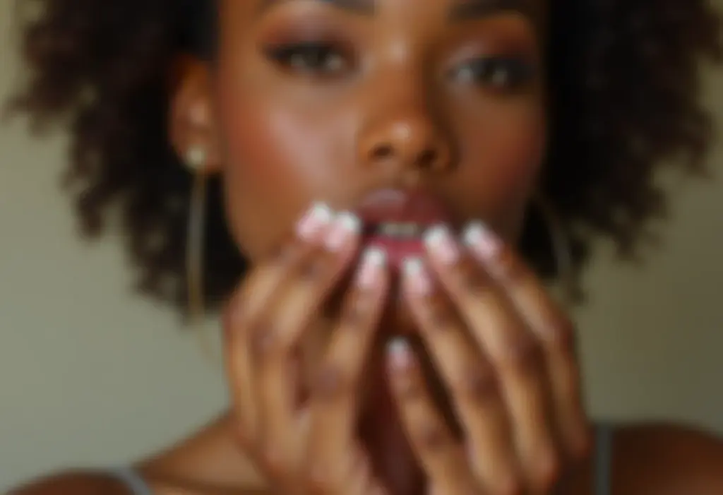 Unhas com francesinha clássica e elegante