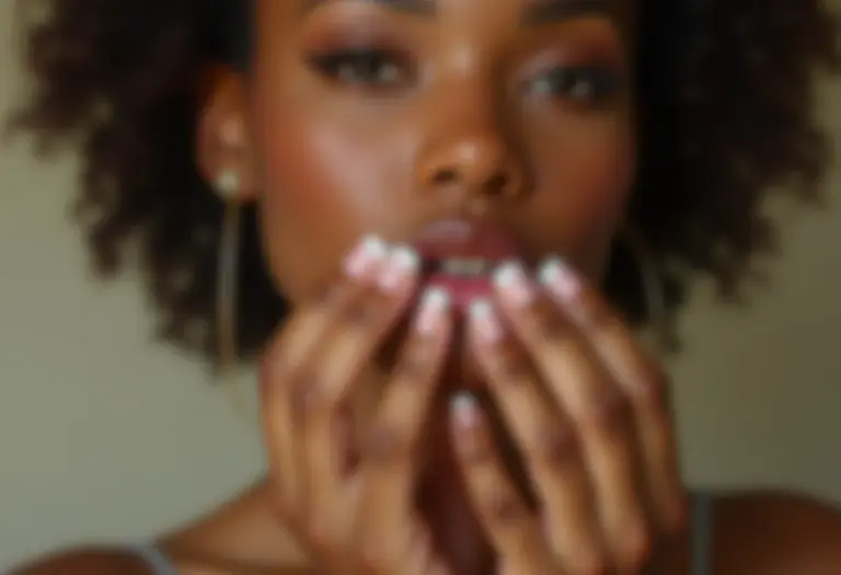 Unhas com francesinha clássica e elegante