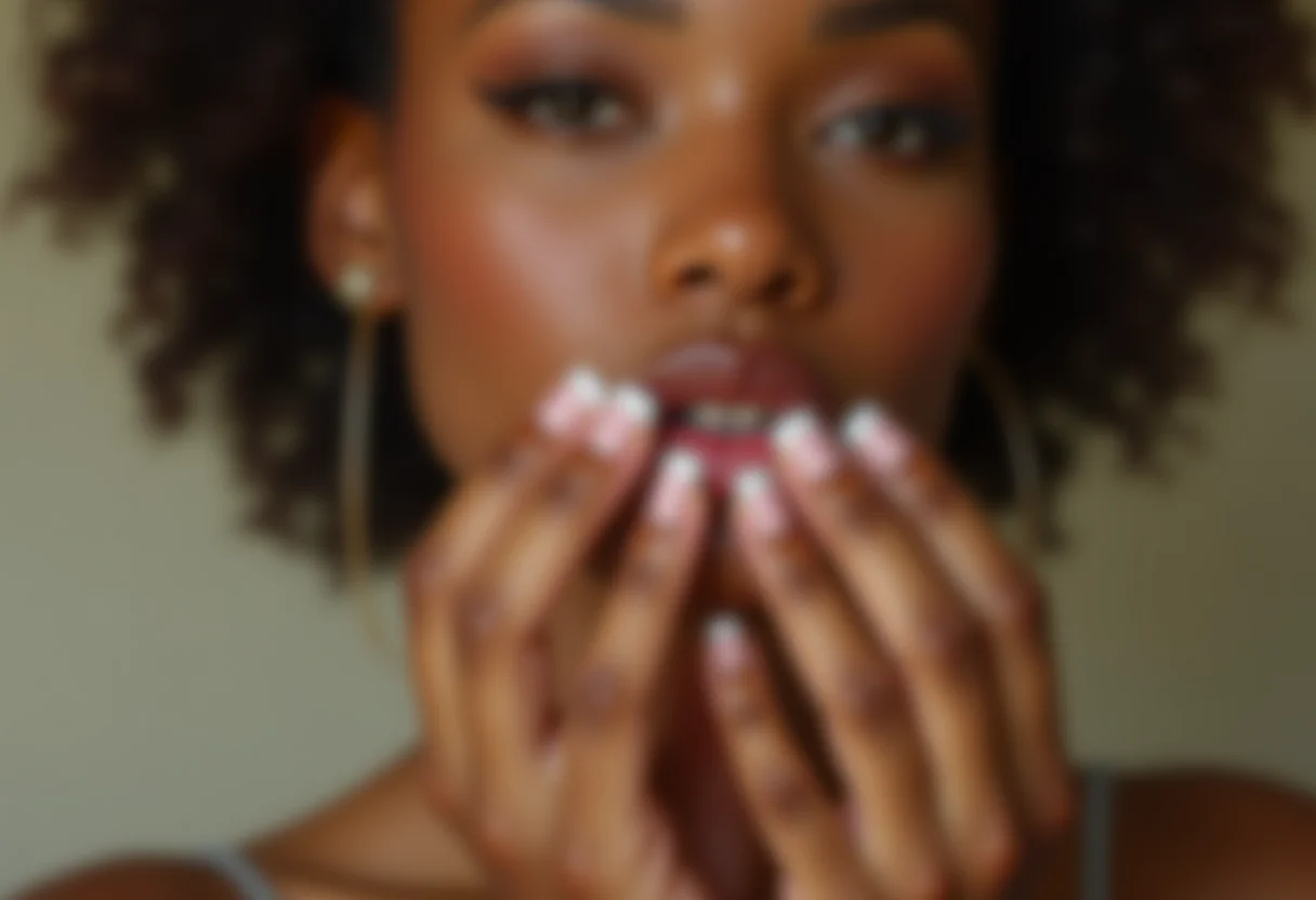 Unhas com francesinha clássica e elegante