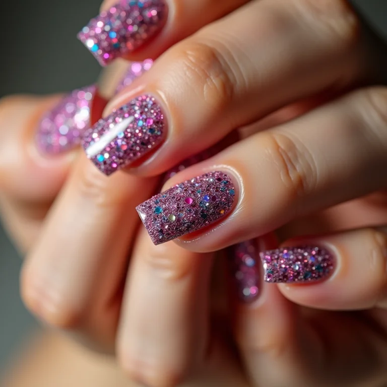 Unhas com glitter 3D: brilho extremo!
