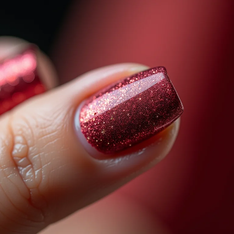 Unhas com glitter e brilho infantil