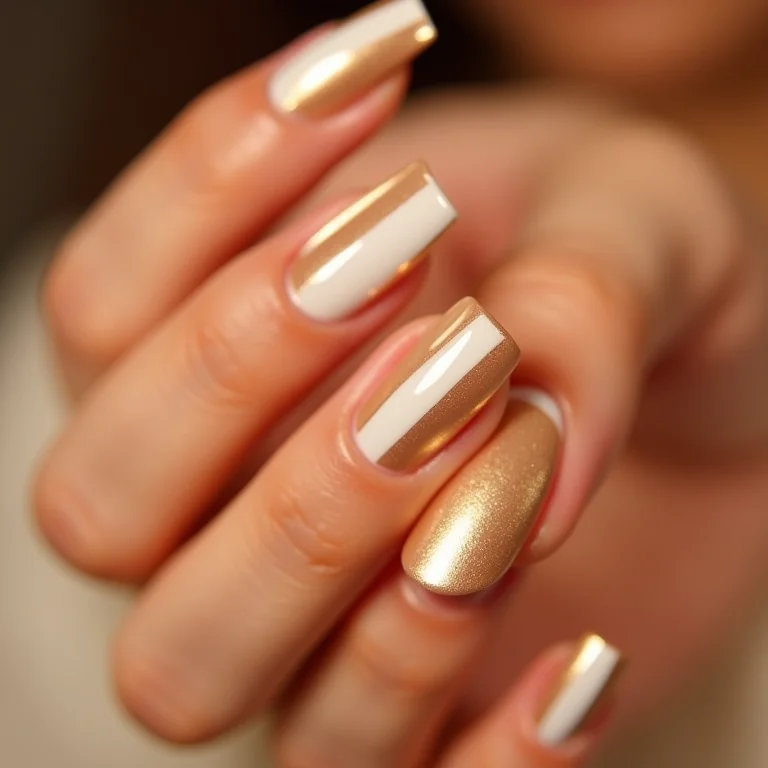 Unhas com listras finas e elegantes