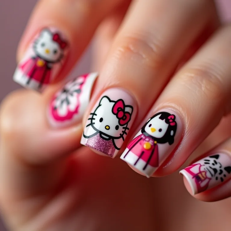 Unhas com personagens infantis