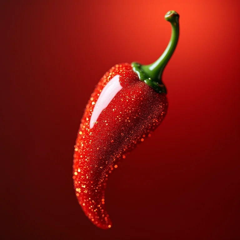 Unhas com pimenta e glitter