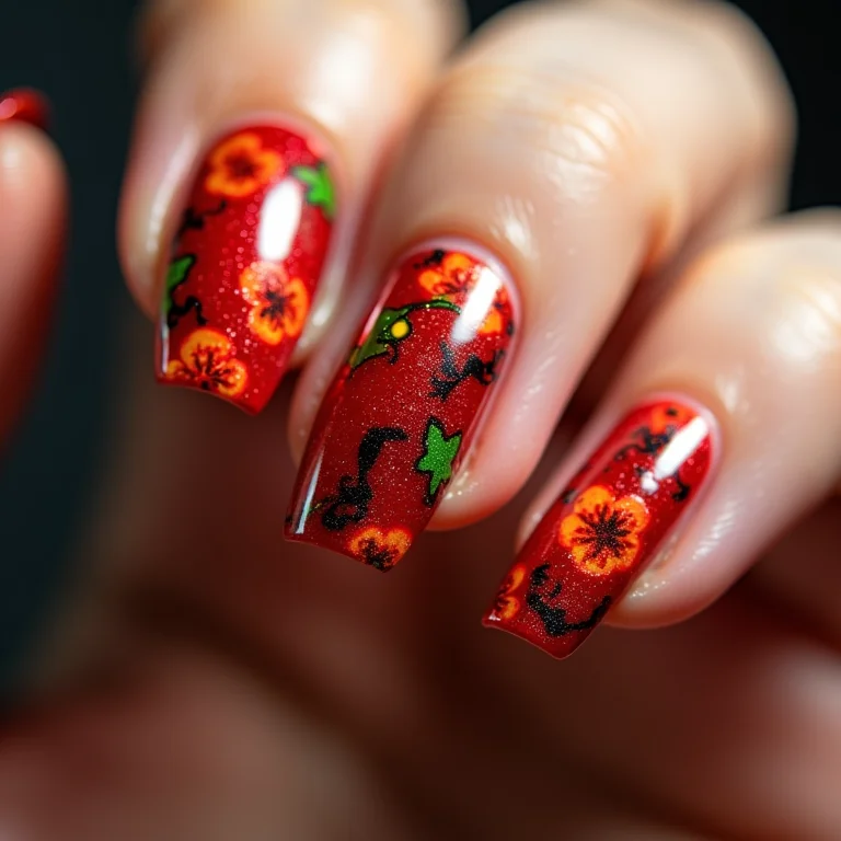Unhas com pimenta psicodélica