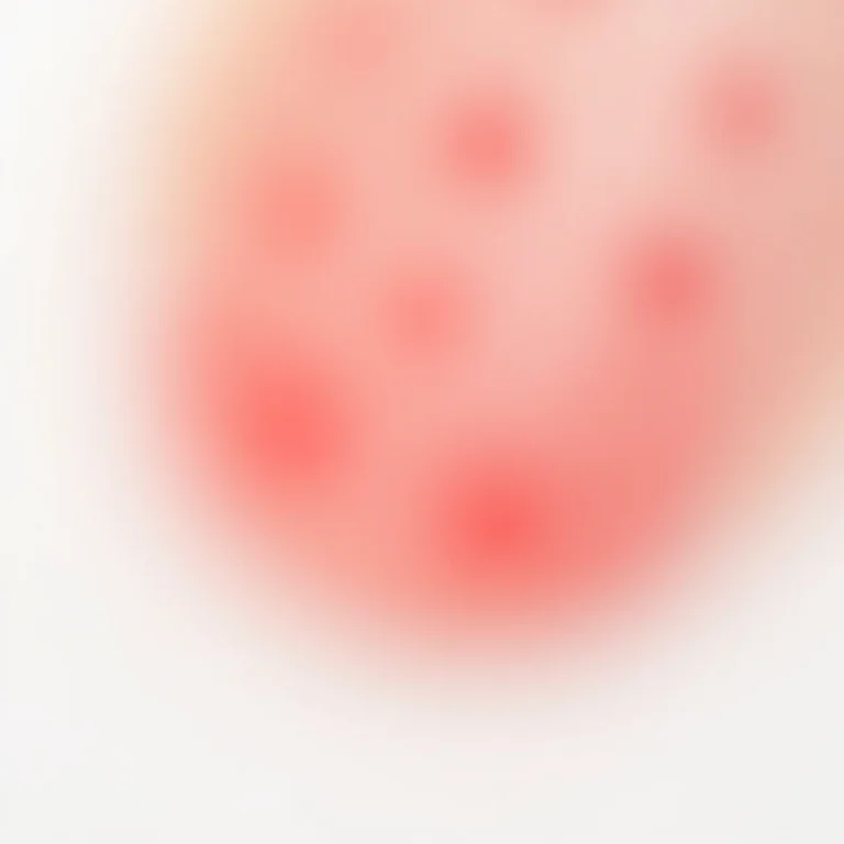 Unhas com poá vermelho em fundo branco