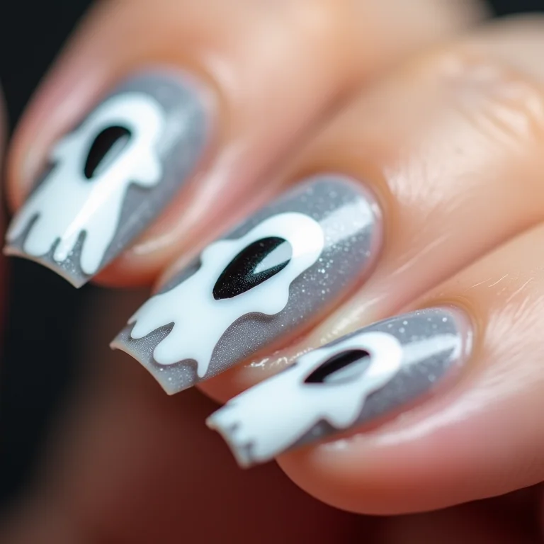 Unhas de Fantasma com silhuetas delicadas