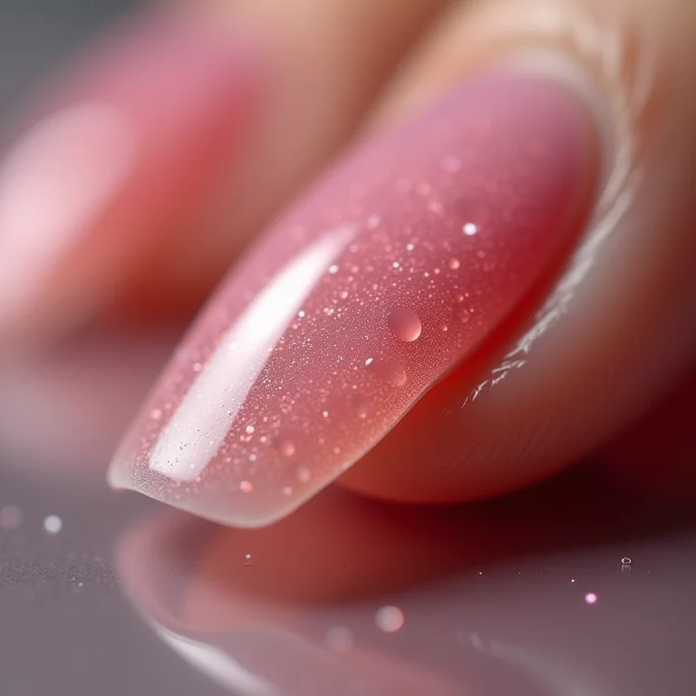 Unhas de gel encapsuladas com alta resistência.