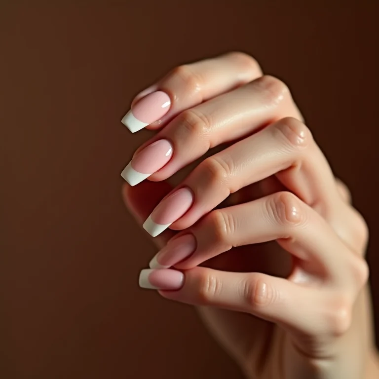 Unhas de gel francesinha encapsulada com durabilidade prolongada