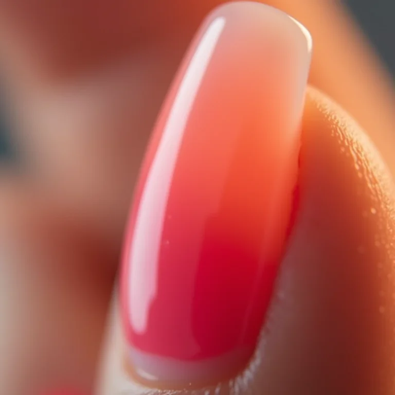 Unhas de gel ombré delicadas com transição suave
