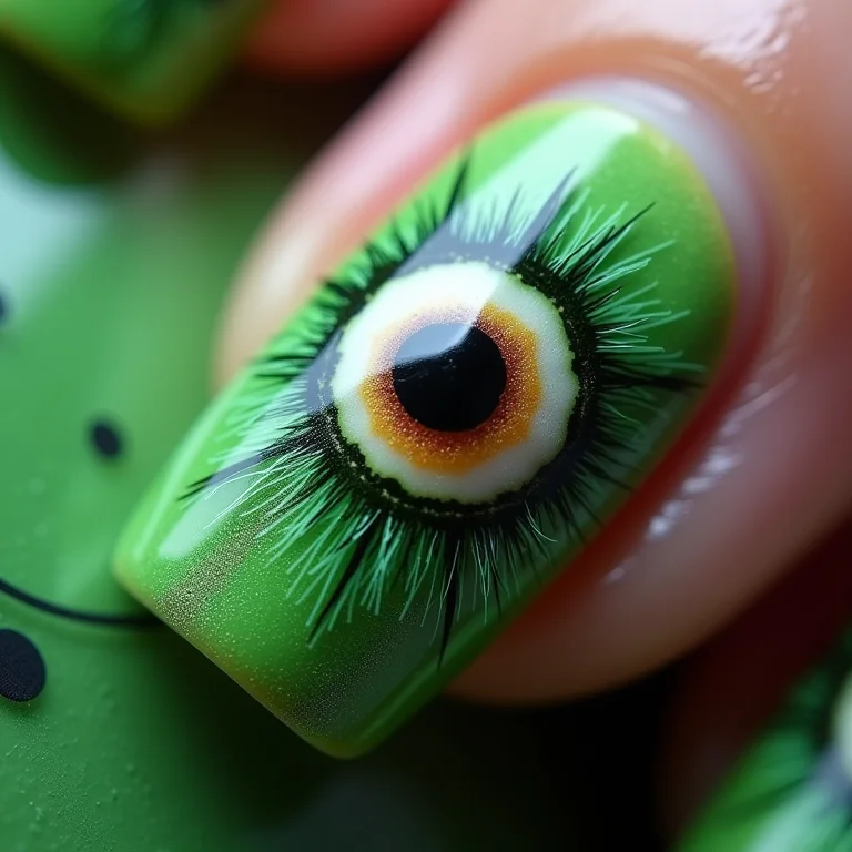 Unhas de Monstro Peludo com textura divertida